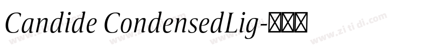 Candide CondensedLig字体转换